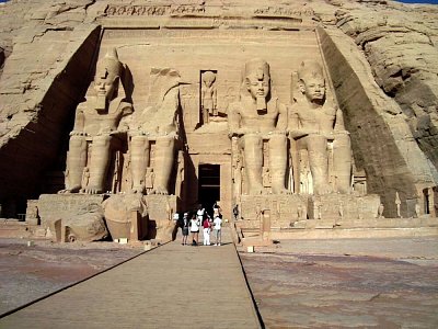 Staroegyptský chrám Abu Simbel v jižním Egyptě